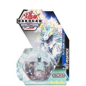 Figurina BAKUGAN Evolutions Platinum Series - Neo Pegatrix 037033551, 6 ani+, alb-verde deschis