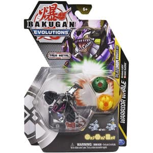 Set figurine BAKUGAN Evolutions - Platinum Powerup Warrior Whale Nano Fury si Nano Sledge 037033780, 6 ani+, multicolor