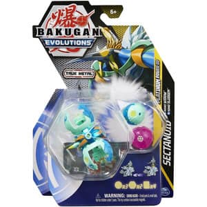 Set figurine BAKUGAN Evolutions - Platinum Powerup Sectanoid Nano Widow si Nano Sludgem 037033803, 6 ani+, multicolor