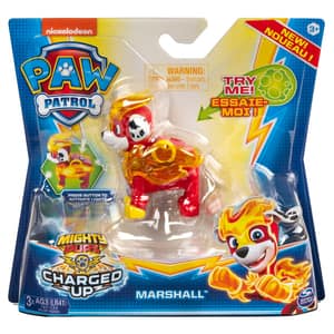 Figurina PAW PATROL Charged Up - Marshall cu lumini 6055961, 3 ani+, rosu-galben