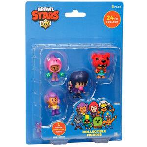 Set 5 figurine BRAWL STARS Nita Shelly BRW2041, 7 ani+, multicolor