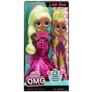 Papusa LOL SURPRISE O.M.G. - Lady Div MGA591597EUC, 3 ani+, roz-negru
