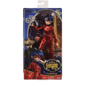 Papusa MIRACULOUS Ladybug din film MLB50014O, 30cm, 4 ani+, rosu-negru