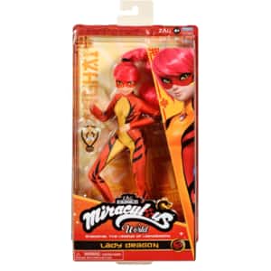 Papusa MIRACULOUS Lady Dragon Shanghai MLB50020O, 4 ani+, rosu-galben