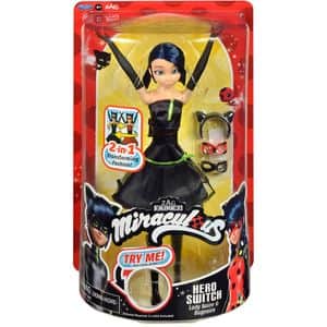 Papusa MIRACULOUS Transformare MLB50414O, 4 ani+, rosu-negru