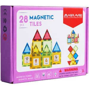 Joc constructie magnetic MAGPLAYER 3D MPL28, 3 ani+, 28 piese