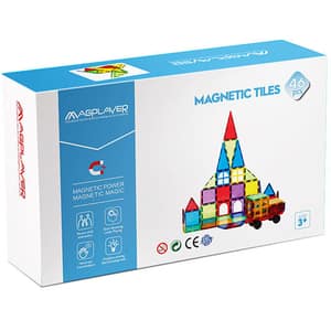 Joc constructie magnetic MAGPLAYER 3D MPL46, 3 ani+, 46 piese