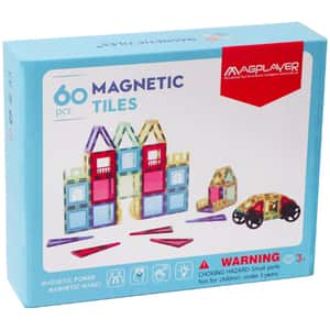 Joc constructie magnetic MAGPLAYER 3D MPL60, 3 ani+, 60 piese