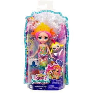 Papusa ENCHANTIMALS Royal - Radia Rainbow Fish si Flo MTHCF68, 4 ani+, multicolor