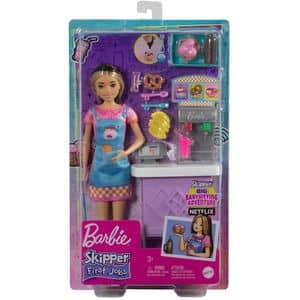 Papusa BARBIE Skipper - First Jobs Snack Bar MTHKD79, 3 ani+, multicolor