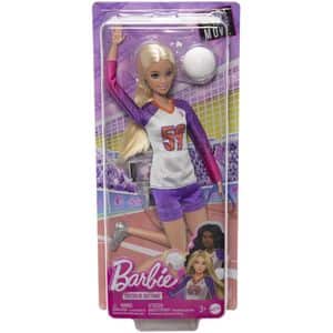 Papusa BARBIE You Can Be Anything - Voleibalista MTHKT72, 3 ani+, alb-mov