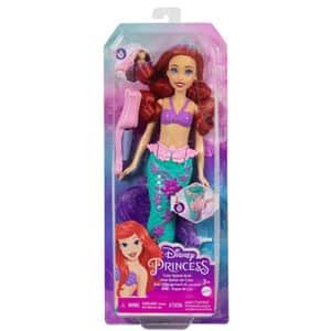 Papusa DISNEY PRINCESS Ariel culori schimbatoare MTHLW00, 3 ani+, verde-mov