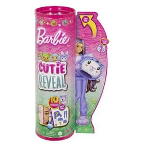 Papusa BARBIE Cutie Reveal - Iepuras Urs Koala MTHRK26, 3 ani+, bleu-mov