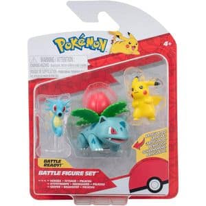 Set 3 figurine de actiune POKEMON Pikachu, Horsea si Ivysaur S16 PKW3049180, 4 ani+, multicolor