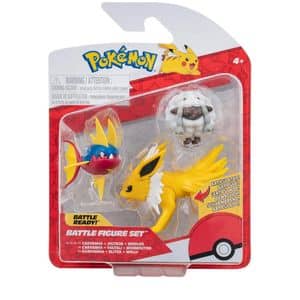 Set 3 figurine de actiune POKEMON  Carvanha, Jolteon, si Wooloo S16 PKW3050180, 4 ani+, multicolor