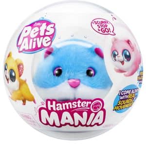 Jucarie de plus PETS ALIVE Hamster ZR95431O, 3 ani+, albastru-alb