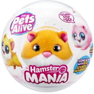 Jucarie de plus PETS ALIVE Hamster ZR95434O, 3 ani+, portocaliu-alb