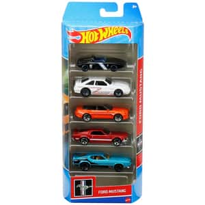 Set 5 masinute HOT WHEELS Ford Mustang HFV92, 3 ani+, multicolor