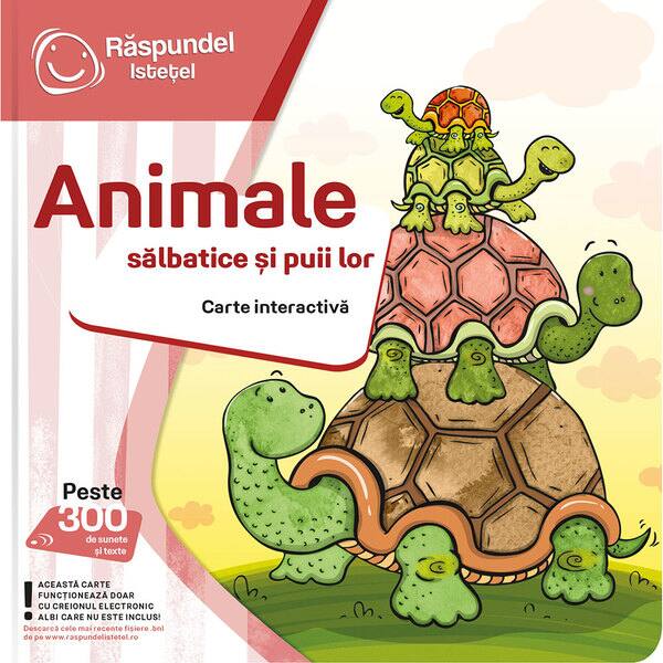 Carte interactiva RASPUNDEL ISTETEL Animale salbatice RASP63119, 3 ani+, multicolor
