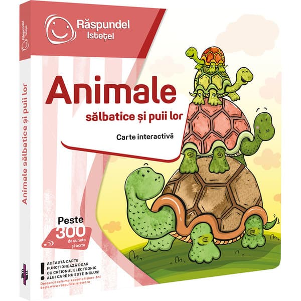 Carte interactiva RASPUNDEL ISTETEL Animale salbatice RASP63119, 3 ani+, multicolor