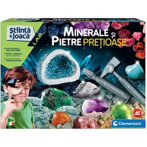 Joc educativ CLEMENTONI Stiinta si joaca - Minerale si pietre pretioase 102650904, 8 ani+, 1 jucator