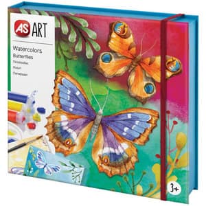 Jucarie creativa AS GAMES Set Art Box Acuarela fluturi, 3 ani+, multicolor