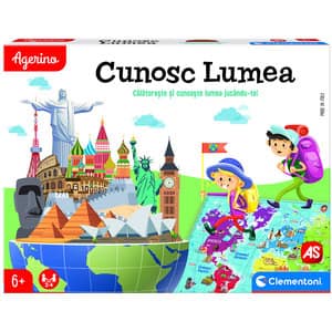 Joc educativ AS GAMES Agerino - Cunosc lumea 50744, 6 ani+, 2-4 jucatori
