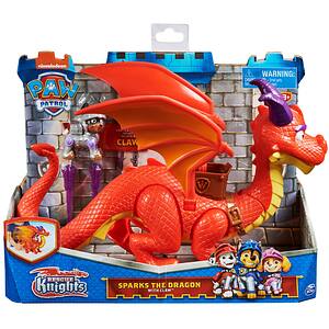 Figurina PAW PATROL Cavalerii de salvare Dragon 6062105, 3 ani+, rosu-galben