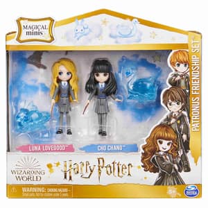 Set 2 figurine SPINMASTER Harry Potter - Magical Minis Luna Lovegood si Cho Chang 6063831, 5 ani+, gri-alb