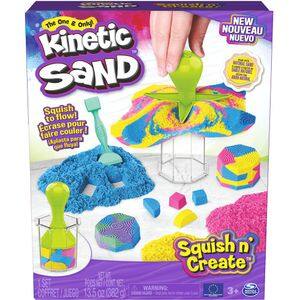 Set nisip kinetic SPINMASTER Squish 6065527, 3 ani+, multicolor