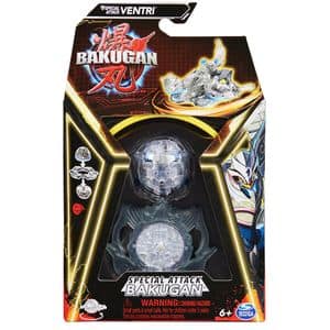 Figurina BAKUGAN Attack - Ventri 606671520, 6 ani+, gri-transparent