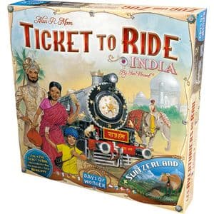 Joc de societate ASMODEE Ticket to Ride Extensie - Map Collection India&Swiss 720114, 8 ani+, 2-4 jucatori
