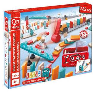 Joc educativ HAPE Domino si ciocanul puternic E1056, 4 ani+, 1 jucator