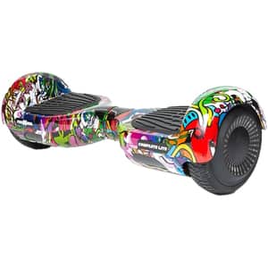 Hoverboard FREEWHEEL Complete Lite, 6.5 inch, viteza 12 km/h, motor 2 x 200W, graffiti mov + geanta transport