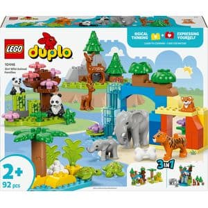 LEGO DUPLO: Familii de animale salbatice 3in1 10446, 2 ani+, 92 piese