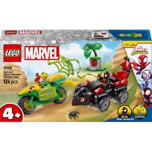 LEGO Marvel: Spin si Electro intr-o urmarire cu dino-vehicule 11198, 4 ani+, 124 piese