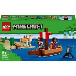 LEGO Minecraft: Calatorie pe corabia de pirati 21259, 8 ani+, 166 piese