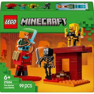 LEGO Minecraft: Batalie deasupra lavei in Nether 21266, 6 ani+, 99 piese