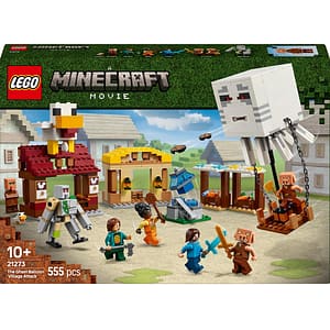 LEGO Minecraft: Atacul baloanelor Ghast asupra satului 21273, 10 ani+, 555 piese
