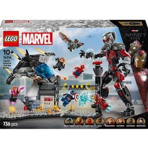 LEGO Marvel: Batalia plina de actiune din Capitanul America - Razboi civil 76314, 10 ani+, 736 piese