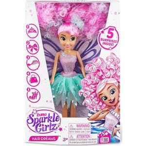 Papusa SPARKLE GIRLZ Hair Dreams - Bomboana SK100315O, 3 ani+, mov-verde