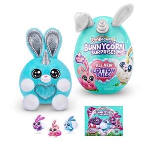 Jucarie de plus RAINBOCORNS Unicornul curcubeu Iepuras S2 ZR9280O, 3 ani+, multicolor
