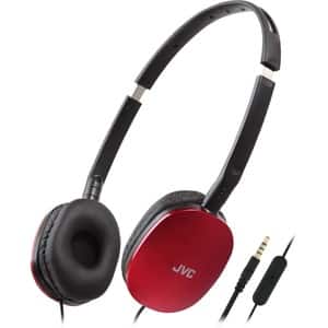 Casti JVC HA-S160M-R-U, Cu Fir, On-Ear, Microfon, rosu