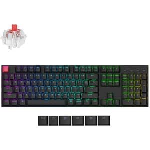 Tastatura Gaming Wireless mecanica KEYCHRON K10 QMK, Bluetooth, USB, Layout US, negru