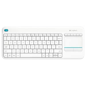 Tastatura Wireless LOGITECH Touch K400 Plus, USB, Layout US INT, alb