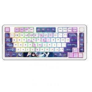 Tastatura Gaming Wireless mecanica REDRAGON Cyrus Pro, Bluetooth, USB, Layout US, alb