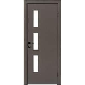 Usa interior Karpat Solo, cu geam, reversibila, MDF, 78 x 203 cm, gri twist
