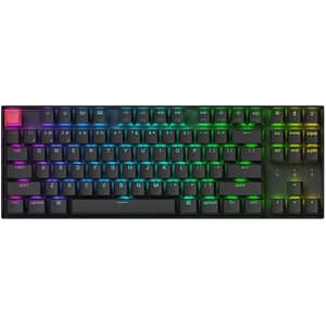 Tastatura Gaming Wireless mecanica KEYCHRON K8 QMK Version 2, Bluetooth, USB, Red Switch, Layout US, negru