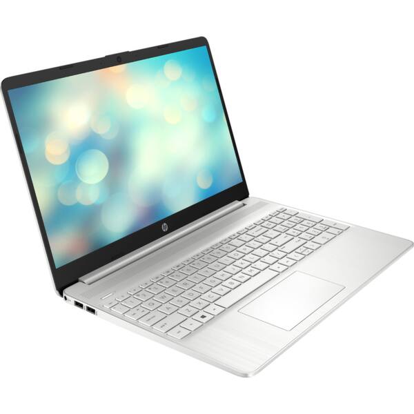 Laptop HP 15s-eq1076nq, AMD Athlon Silver 3050U pana la 3.2GHz, 15.6" HD, 4GB, SSD 256GB, AMD Radeon Graphics, Free DOS, argintiu