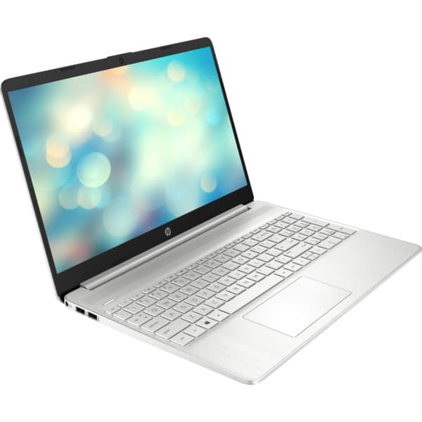 Laptop HP 15s-fq5051nq, Intel Core i5-1235U pana la 4.4GHz, 15.6" Full HD, 8GB, SSD 512GB, Intel Iris Xe Graphics, Free DOS, argintiu